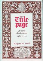The title-page, its early development, 1460-1510 /
