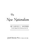The new nationalism,