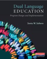 Dual language education : program design and implementation /