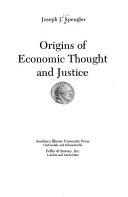 Origins of economic thought and justice /