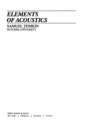 Elements of acoustics /
