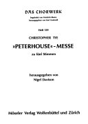 "Peterhouse"-Messe : zu fünf Stimmen /