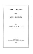 Ezra Pound and The cantos.