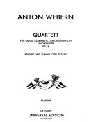Quartett für Geige, Klarinette, Tenorsaxophon und Klavier, Op. 22 : (1930) /
