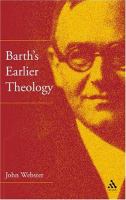 Barth's earlier theology : four studies /