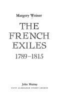 The French exiles, 1789-1815.