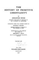 The history of primitive Christianity.