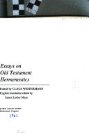 Essays on Old Testament hermeneutics.