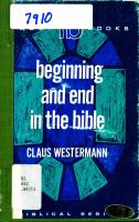 Beginning and end in the Bible,