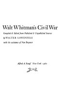 Walt Whitman's Civil War.