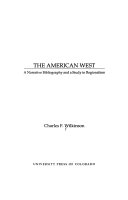 The American West : a narrative bibliography and a study in regionalism /
