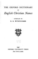 The Oxford dictionary of English Christian names,